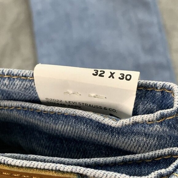 Levis 514 Jeans Mens 32x30 Straight Blue Light Wash Denim Stretch Casual Flex - Picture 4 of 13